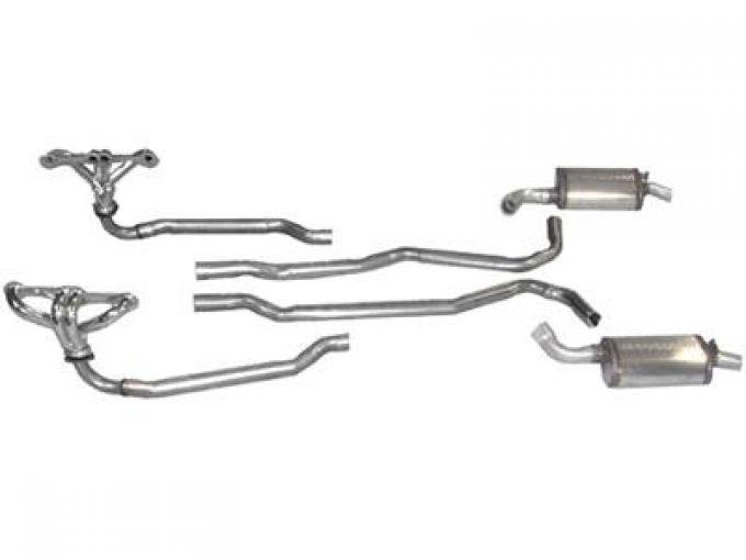 64-67 4 Speed Exhaust System With Headers And Magnaflow Mufflers