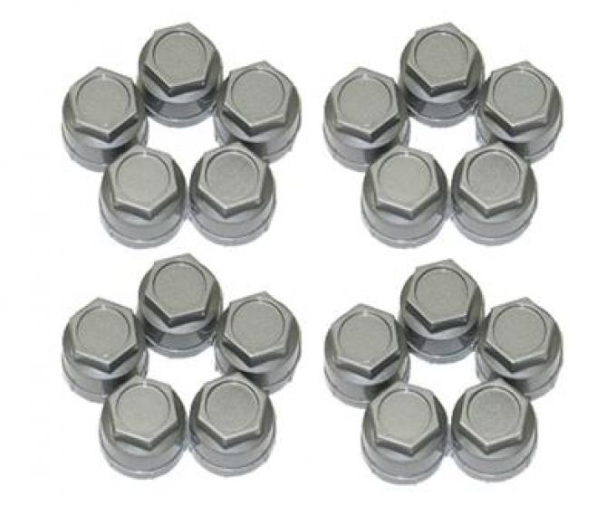 86-04 Wheel Lug Nut Cap - Gray Magnesium Wheel - Set Of 20