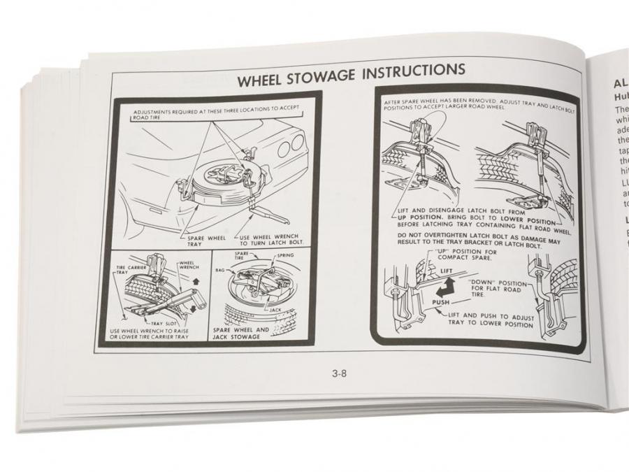 1987 CORVETTE OWNERS MANUAL PDF visual data 3