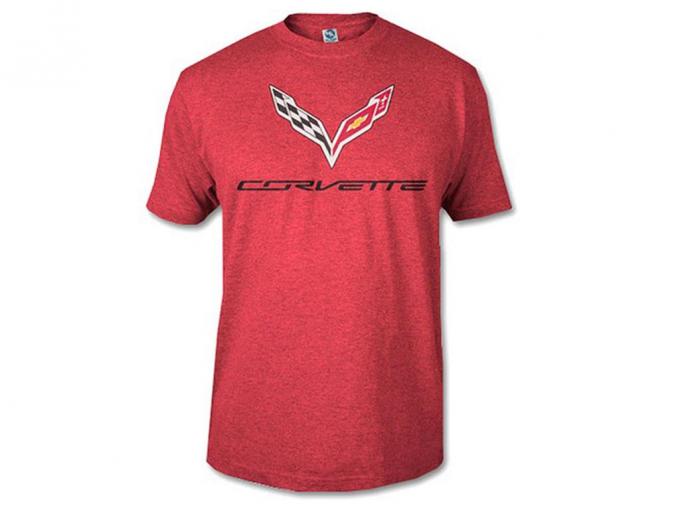T-Shirt - Heather Red With C7 Logo