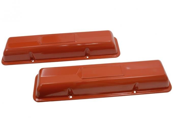 62-66 Valve Cover - 327 Steel Painted Orange