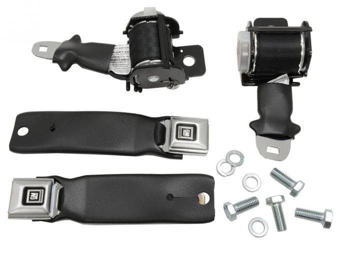 72-77 Seat Belts - Reproduction Lap With Single Retractor - Premium