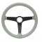 80-82 Steering Wheel Reproduction Leather Black Spoke