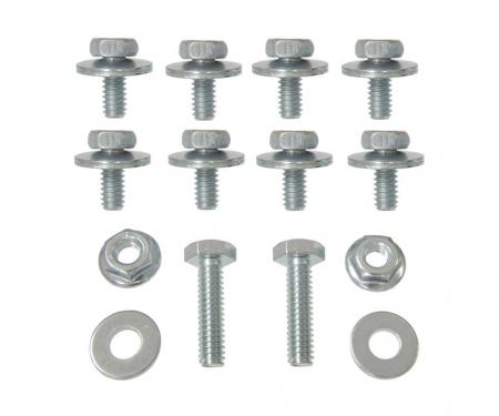 Redline Restomotive® 1963-1973 Chevrolet Corvette 14 Piece Rear Exhaust Valance Panel Mounting Bolt and Nut Kit