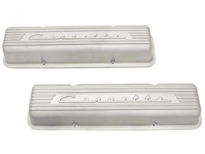 59-82 Valve Covers - 283 / 327 / 350 Ribbed With Corvette Script & Fins
