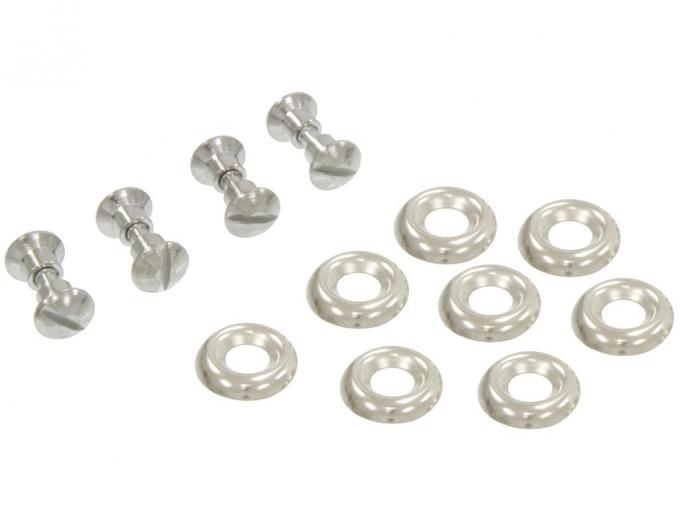 58-68 Sunvisor Screws Nuts And Washers - Set of 16