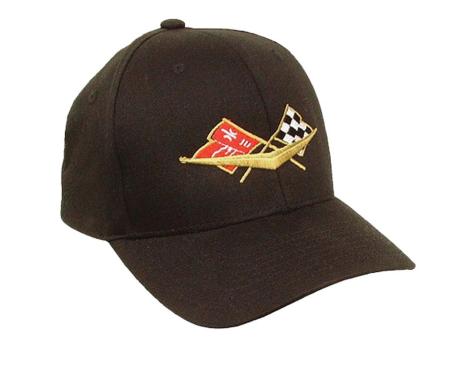 Hat - Black Flex Fit With C1 Embroidered Emblem ( S / M ) Fits 6 3/4" To 7 1/4"