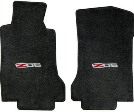 2006-2007E Floor Mats Ebony C6 Z06 Logo Lloyd Design