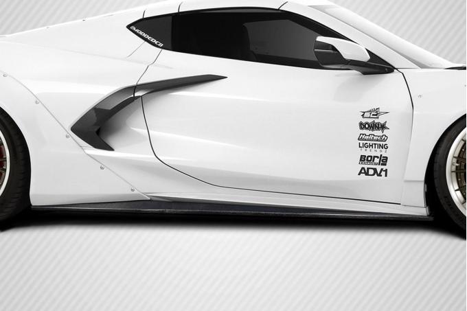 Extreme Dimensions 2020-2025 Chevrolet Corvette Carbon Creations Gran Veloce Carbon Fiber Side Skirts 117915