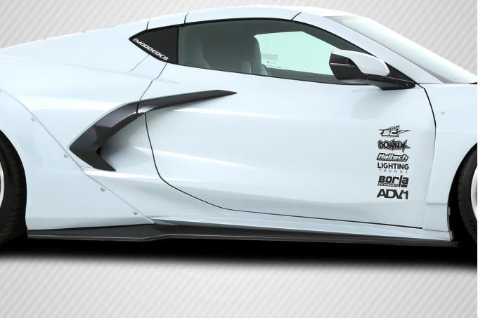 Extreme Dimensions 2020-2025 Chevrolet Corvette Carbon Creations Gran Veloce Carbon Fiber Side Skirts 116586
