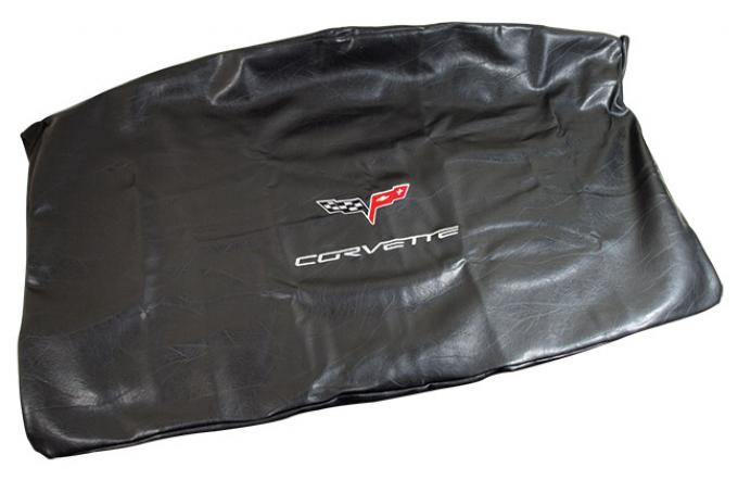 CA 2005-2013 Chevrolet Corvette Embroidered Top Bag Black with Silver C6 Logo 41625