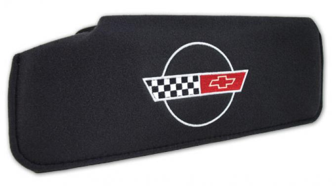 CA 1984-1996 Chevrolet Corvette Sunvisor Replacement RH Embroidered with Logo 40114