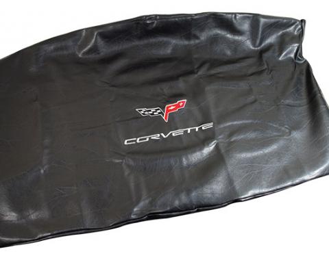 CA 2005-2013 Chevrolet Corvette Embroidered Top Bag Black with Silver C6 Logo 41625