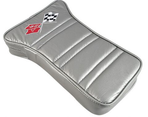 CA 1974-1975 Chevrolet Corvette Center Armrest Embroidered Leather 414961E | 64-66 & 74-75 Silver