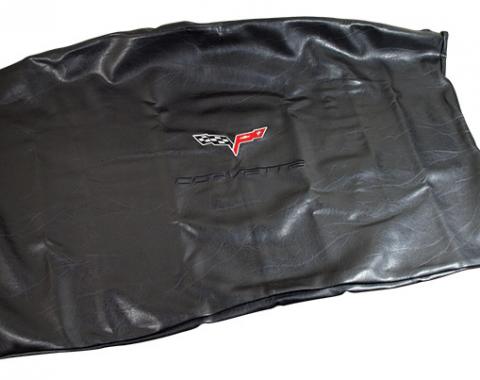 CA 2005-2013 Chevrolet Corvette Embroidered Top Bag Black with Black C6 Logo 41623