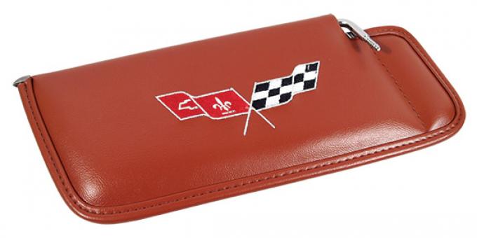 CA 1981 Chevrolet Corvette Sunvisor Embroidered with Logo 408739 | 81 Cinnabar