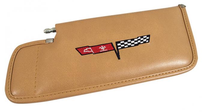 CA 1981-1982 Chevrolet Corvette Sunvisor LH Telescopic with Rod Embroidered with Logo 410158 | 81-82 Camel