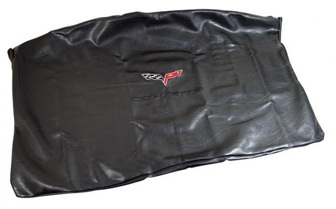 CA 2005-2013 Chevrolet Corvette Embroidered Top Bag Black with Black C6 Logo 41623