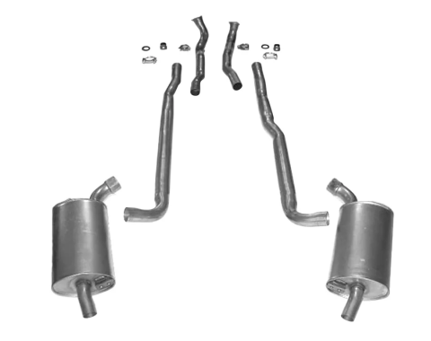 Corvette Exhaust System, 2.5" 396/427 4 Speed Separate Secondary Pipe and Muffler, 1965-1967