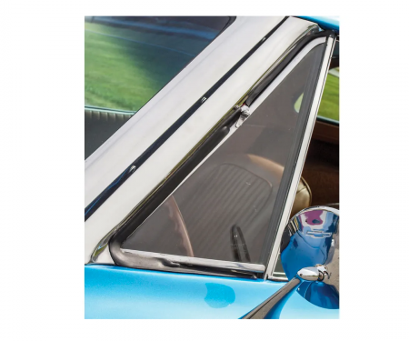 Corvette Vent Glass, Clear Coupe Left, 1963-1967