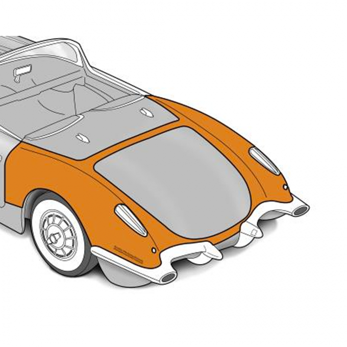 Corvette Rear Surround, Upper, 1956-1960