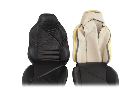 CA 1994-1996 Chevrolet Corvette Driver Leather Seat Covers Sport with Foam 482620 | 59-96 Black