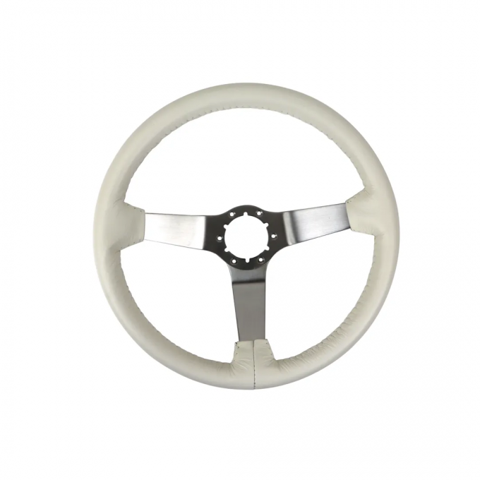 Corvette Steering Wheel, White Reproduction Satin (76), 1977