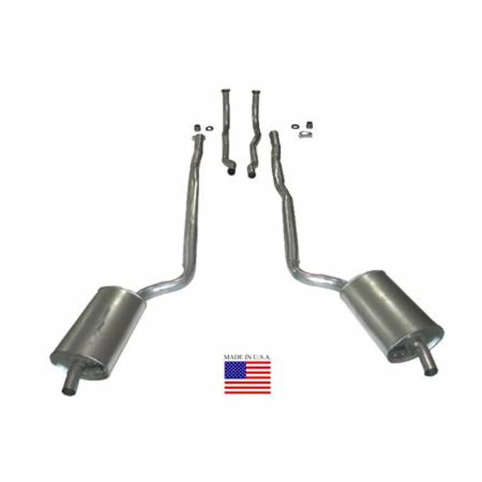 Corvette Exhaust System, 2.5" Welded Secondary Pipe and Muffler, 1964-1965