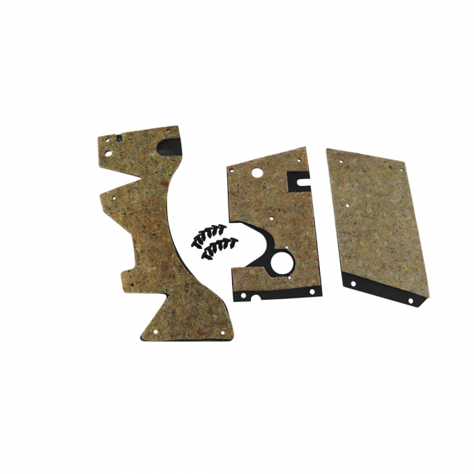 Corvette Firewall Insulation Set, with Fasteners (59 Early, Automatic Transmission & Heater), 1958-1959