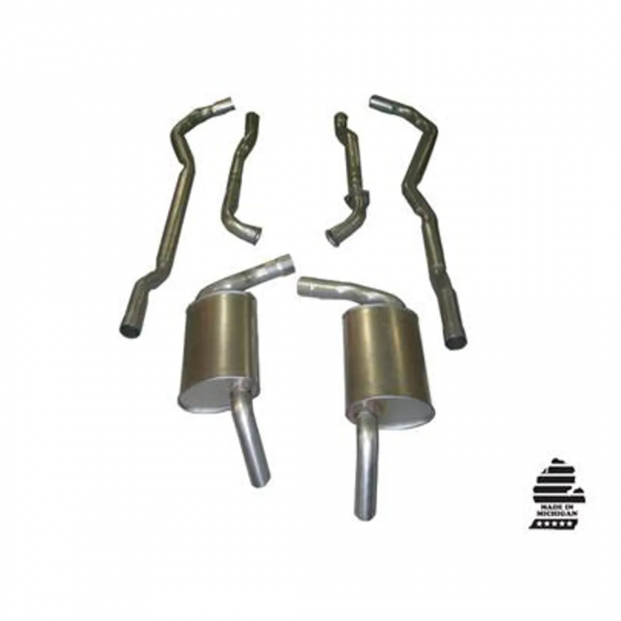 Corvette Exhaust System, 454 4 Speed 2.5", 1974