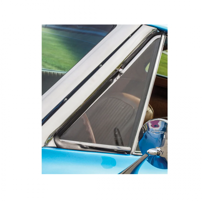 Corvette Vent Glass, Clear Coupe Left, 1963-1967
