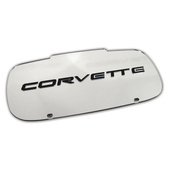 Corvette Frnt License Plate, Mirror with C5 Script, 1997-2004