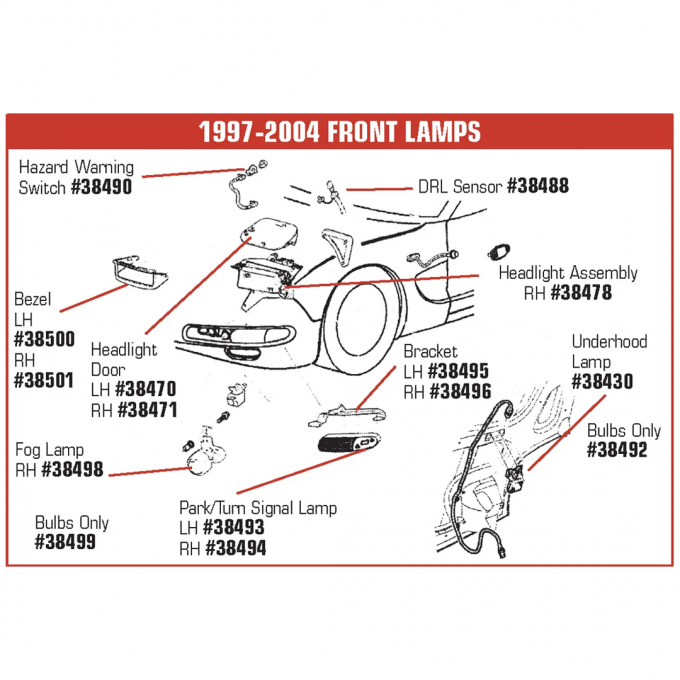 Corvette Drl Ambient Light Sensor, 1999-2004
