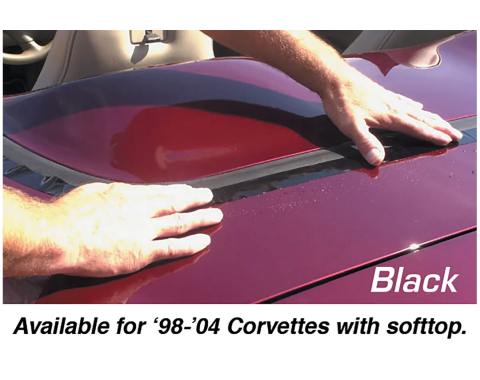 Corvette Deck Lid Protector, Softtop Black, 1998-2004