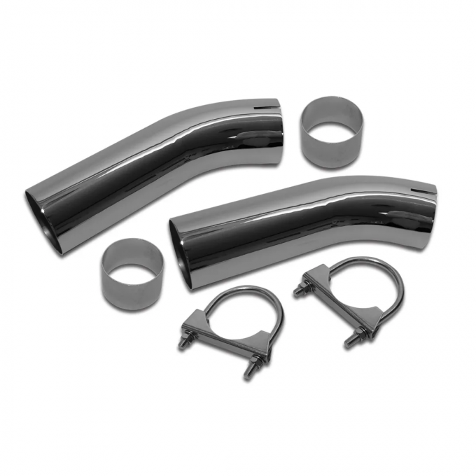 Corvette Exhaust Extensions, Curved Non-Flared, 1974-1982