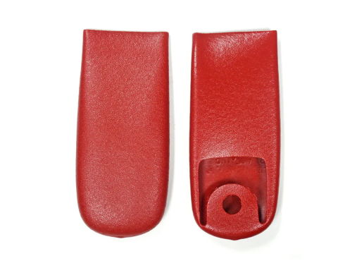 Corvette Shoulder Harness End Covers, Red, 1966-1967