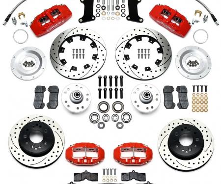 Ridetech Wilwood Complete Dynapro/D8-4 Brake System for 1963-1979 Corvette, with Red Calipers