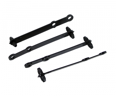 Redline Restomotive® 1963-1973 Chevrolet Corvette 4 Piece Battery Cable to Shield Clamp Set