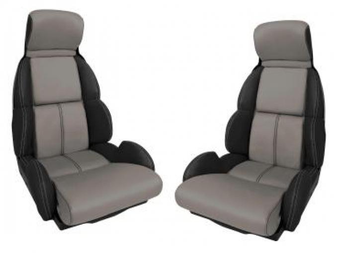 Corvette Mounted Leather Seat Covers, Two Tone Standard, 1993