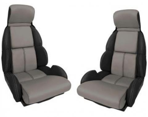 Corvette Mounted Leather Seat Covers, Two Tone Standard, 1993