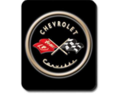 Corvette Black Logo, Mouse Pad