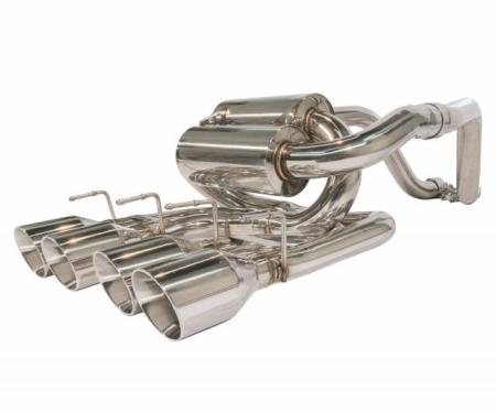 Pypes Axle Back Exhaust Split Rear Quad Exit Tailpipe 2.5 in Hardware/Violators Muffler/Quad 4 in Polished Tips Included Natural Finish 304 Stainless Steel Exhaust SCC61VS