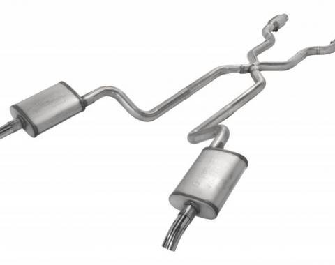 Pypes Crossmember Back w/X-Pipe Exhaust System 75-80 Corvette C3 Split Rear Dual Exit 2.5 in Intermediate And Tail Pipe Hardware/Tip Incl Muffler Not Incl Catalytic Converter Incl Exhaust SCC910E