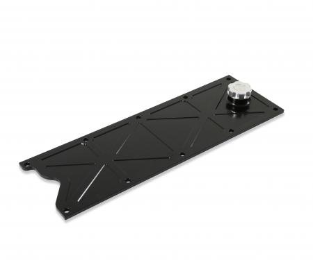 Holley LS Valley Cover with Oil Fill, Black Billet 241-369