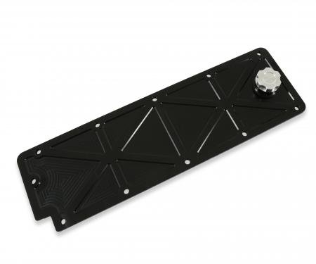 Holley LS Valley Cover with Oil Fill, Black Billet 241-362