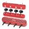 Holley 2-Piece Vintage Series Valve Cover, Gen III/IV LS, Gloss Red Machined 241-174