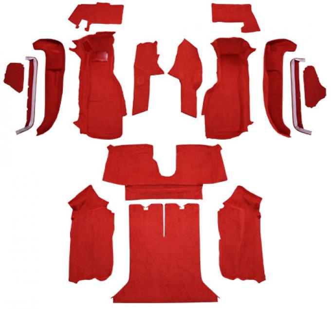 ACC 1990-1993 Chevrolet Corvette Coupe with 2 Door Latches Complete Cutpile Carpet