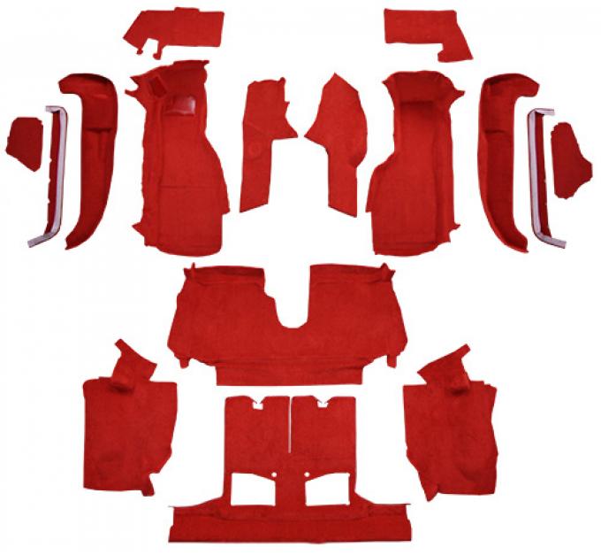 ACC 1990-1993 Chevrolet Corvette Convertible with 2 Door Latches Complete Cutpile Carpet