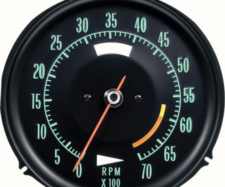 OER 1968-71 Chevrolet Corvette, Tachometer, 6000 Red Line, Green Markings 6469057A