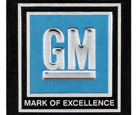 OER 1968-72 "GM Mark of Excellence", Seat Belt Decal, Blue, Each 9980012